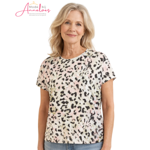 Barbara Lebek blouson shirt 6201 Army roze print